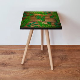 Hanah Home Mesa Auxiliar Shp14 - Verde y Marrón